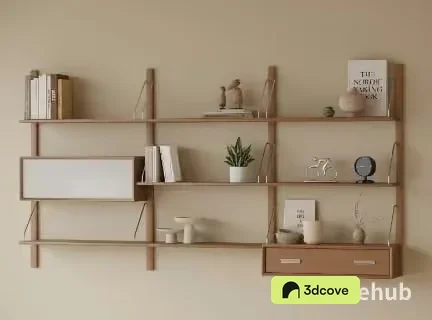 A Bookshelf With Decorative Items