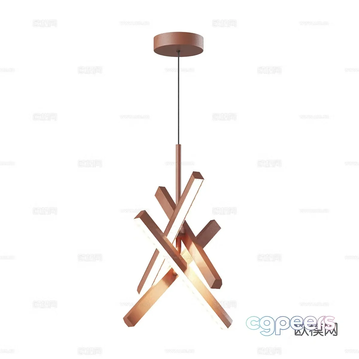 Modern stand chandelier 3d model