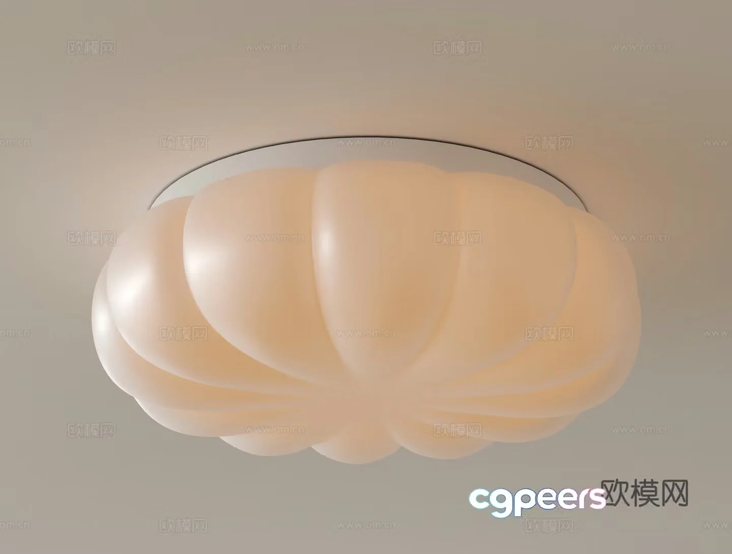 Cream style ceiling lamp 3d model