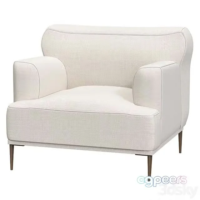 3ds Max Free – Abisko Quartz White Lounge Chair