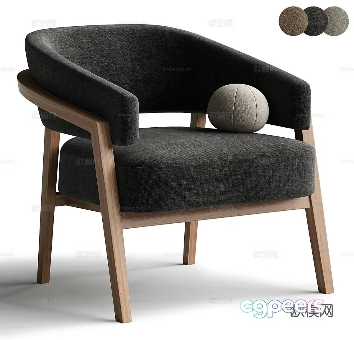 New Chinese armchair 3d model
