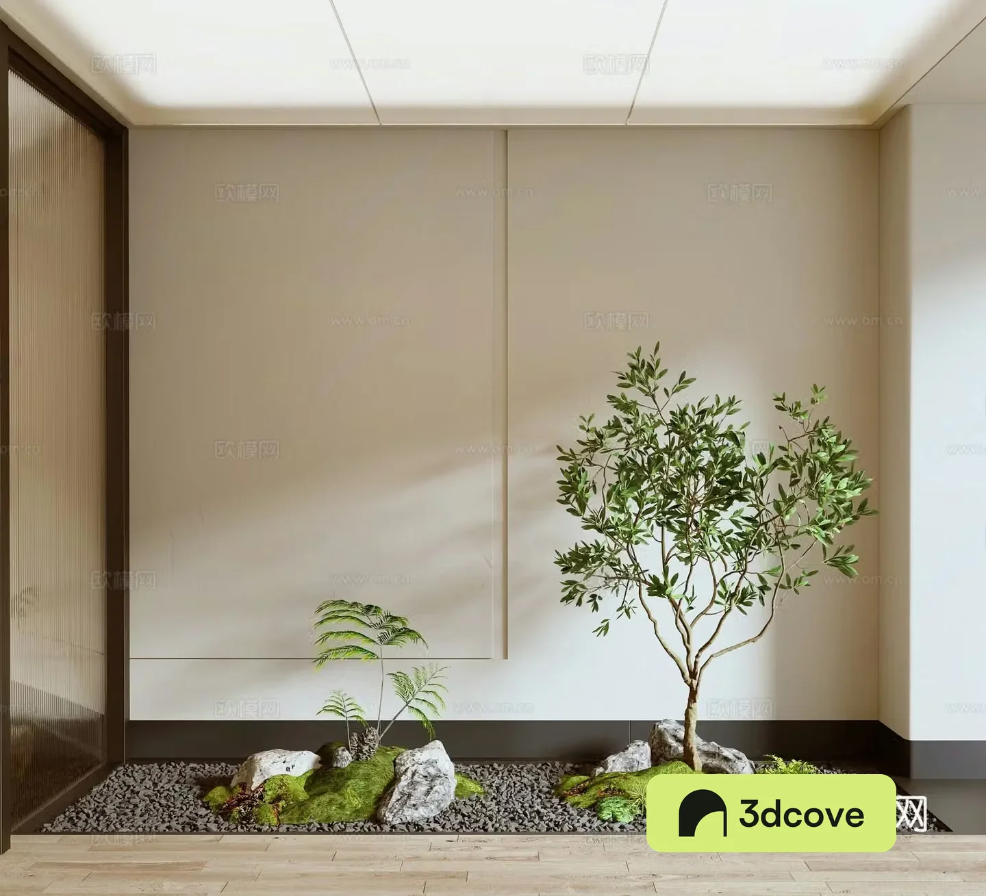 Modern interior landscape green plant landscaping new Chinese style interior landscape landscaping patio landscaping indoor planting