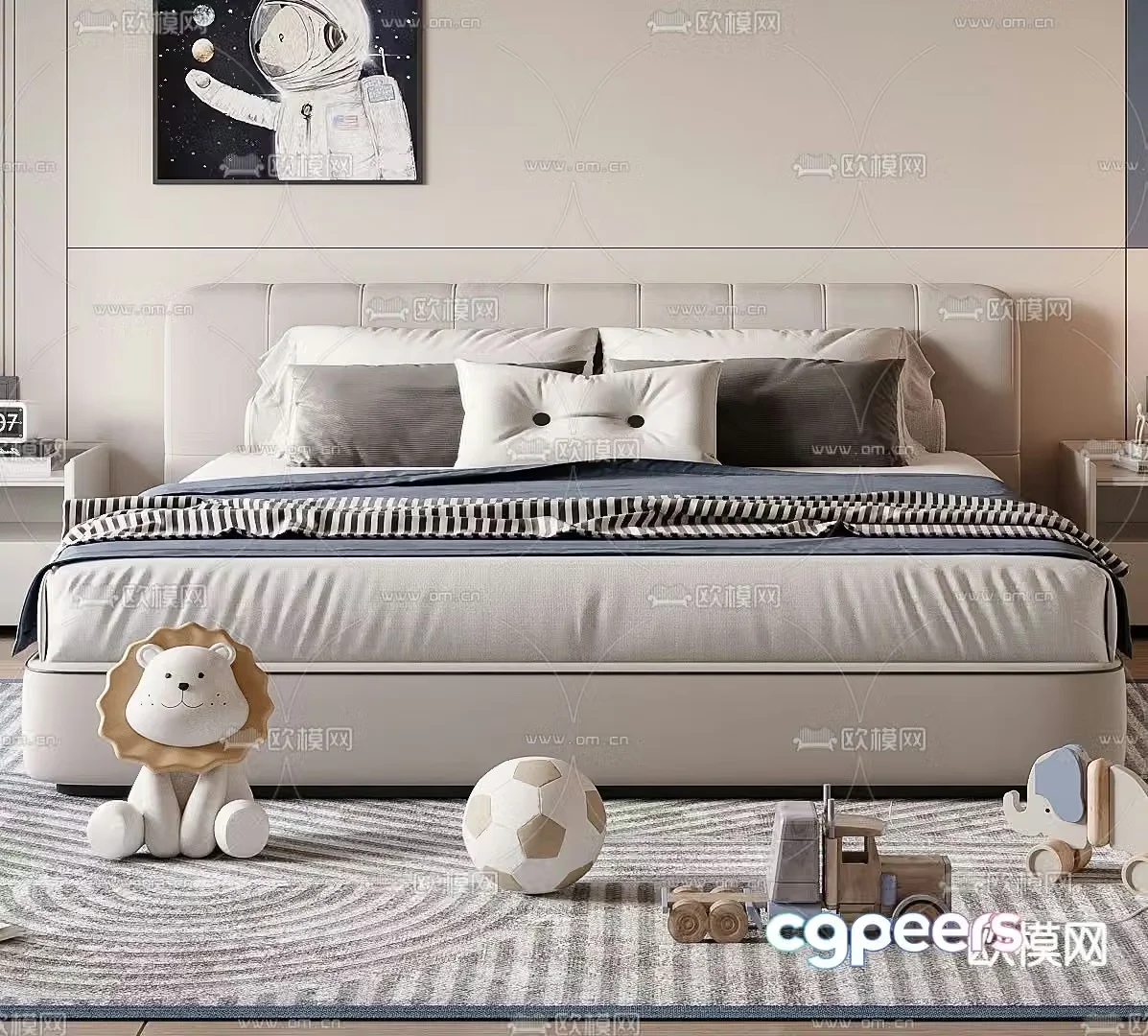 Modern children’s bed 3d model