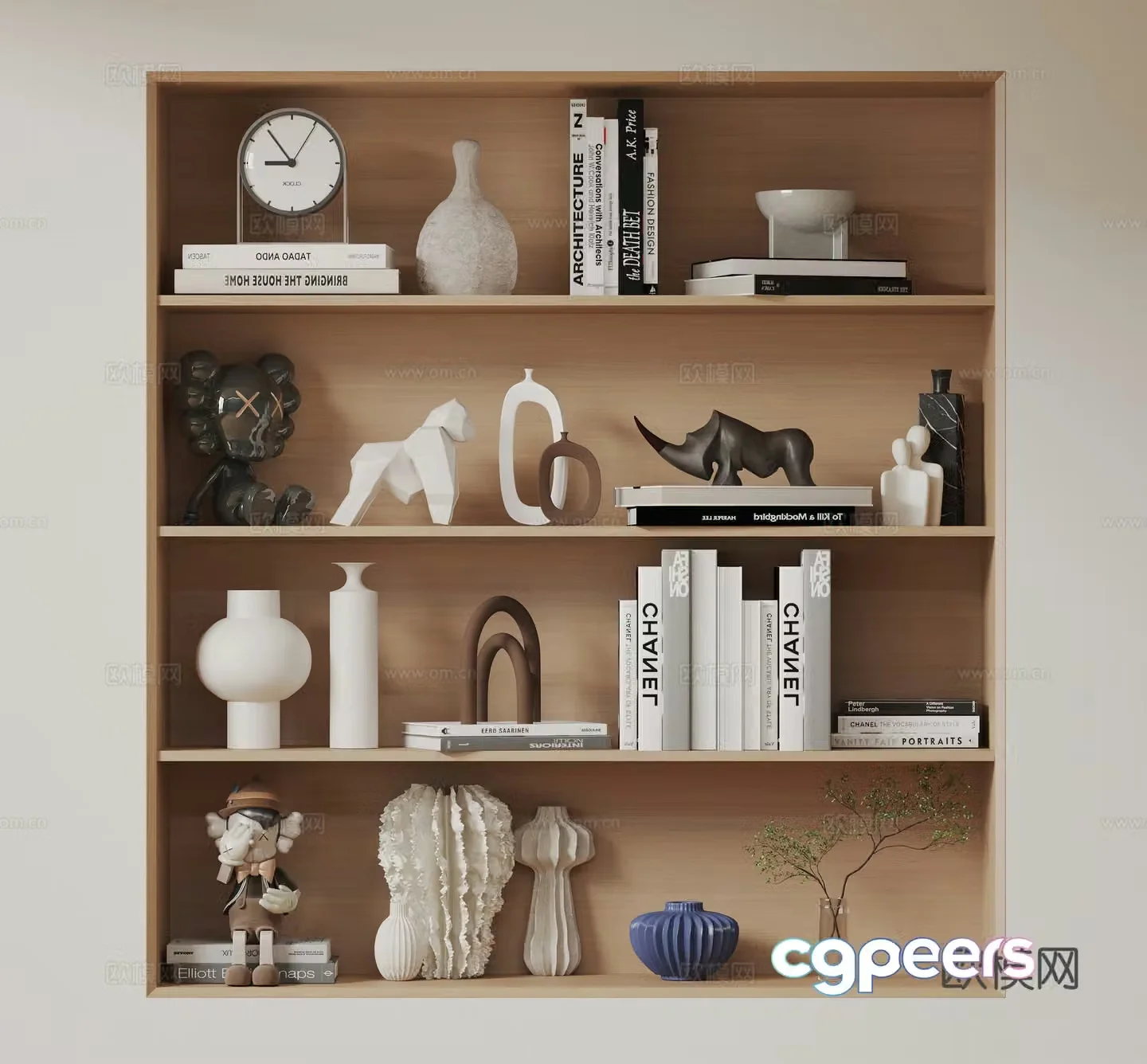 Modern jewelry ornaments sculpture books 3d model