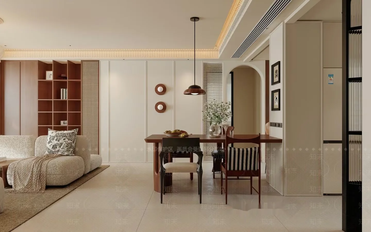 Modern Living Room 3D Model – 8636 – VRAY Render