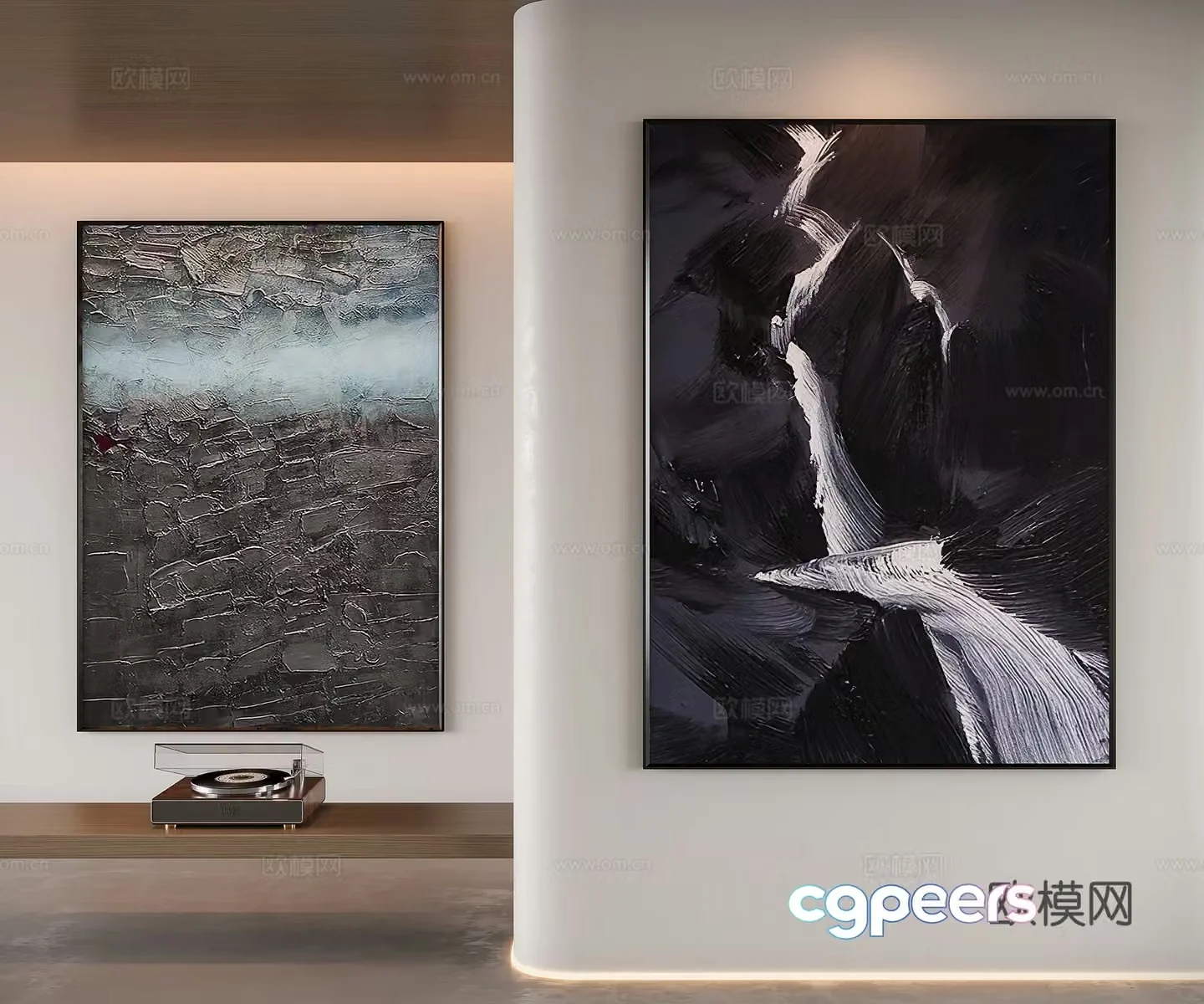 Modern minimalist decorative painting 3d model