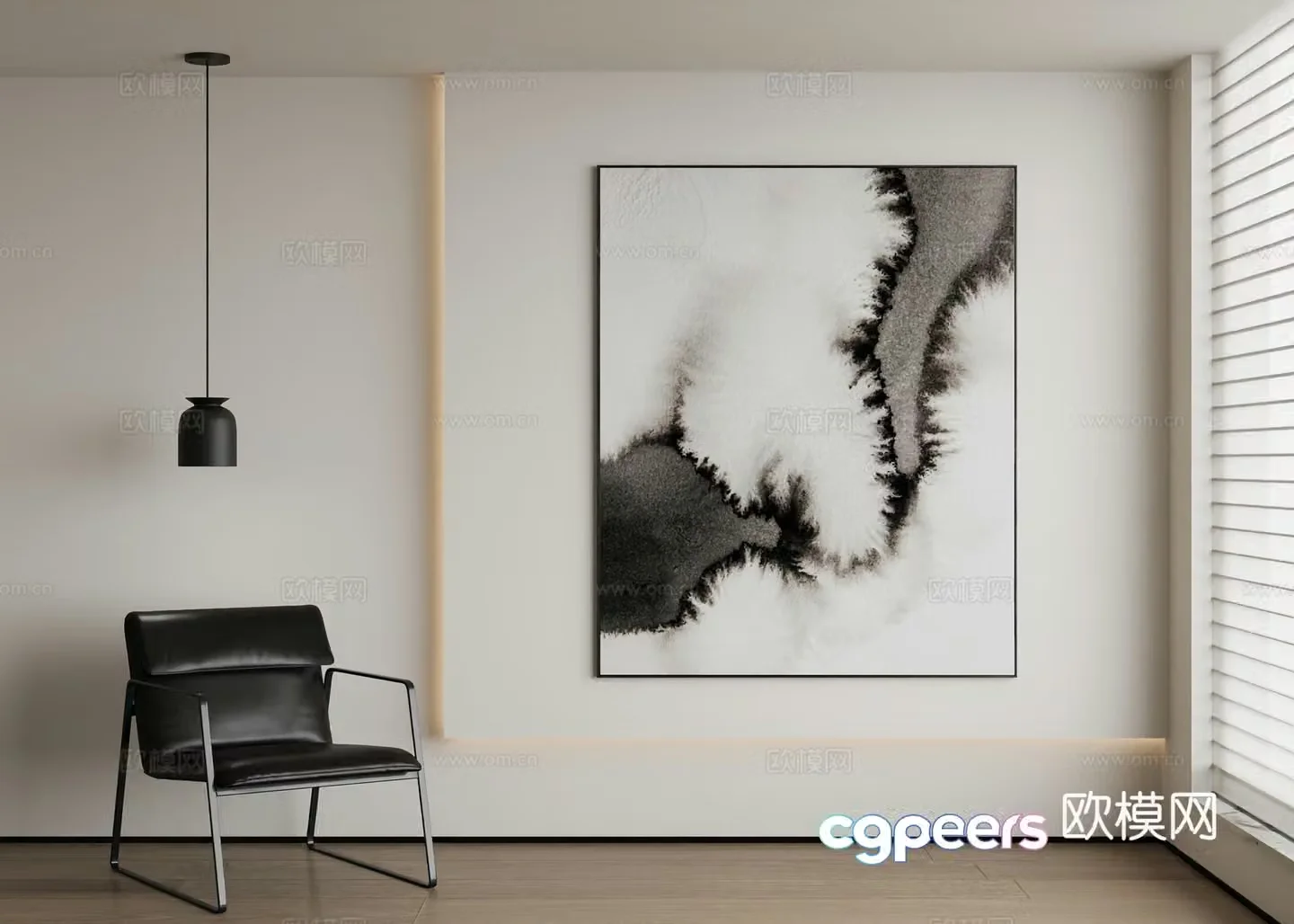 Modern decorative painting 3d model