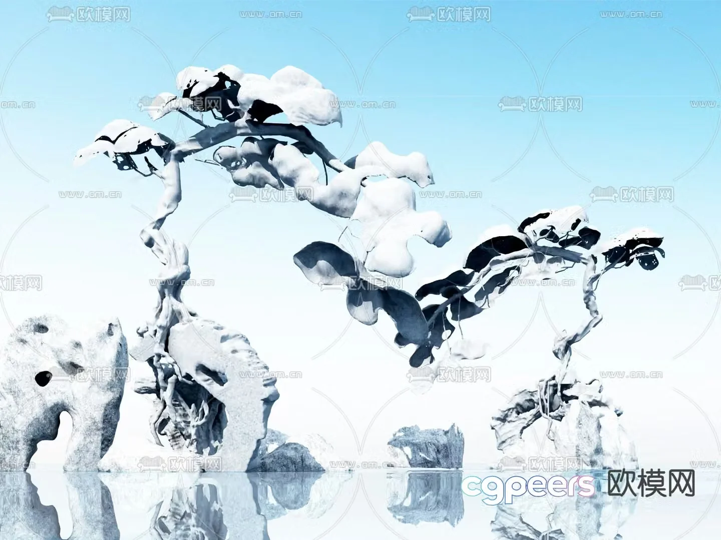 Art installation urban sculpture sketch 3d model