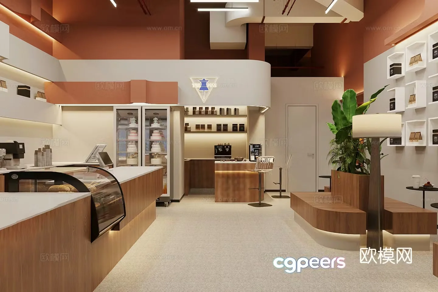 Internet celebrity milk tea shop Internet celebrity restaurant coffee shop wall card milk tea shop table and chair coffee table and chair 3D model