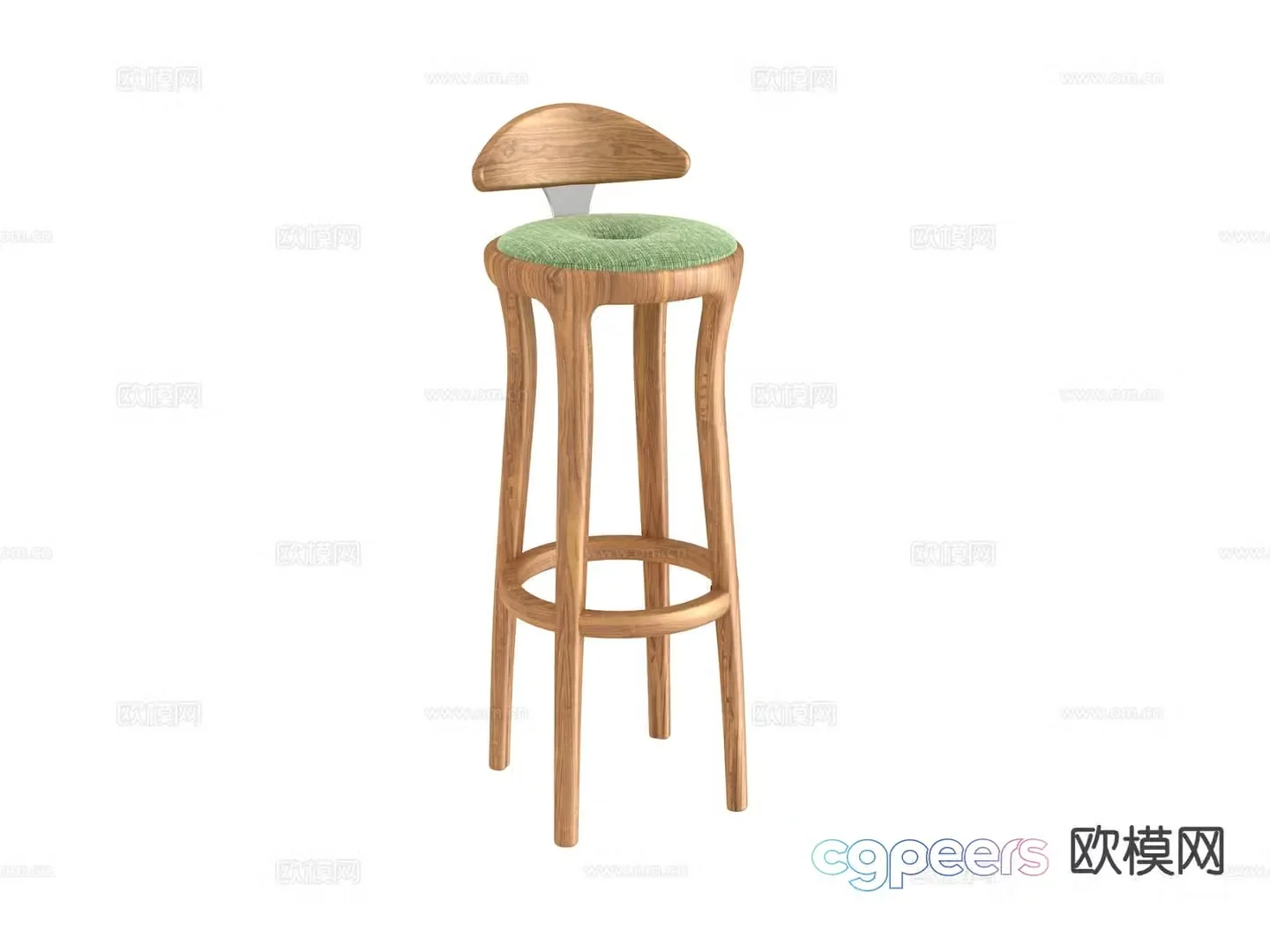 Nordic bar stool bar stool 3d model