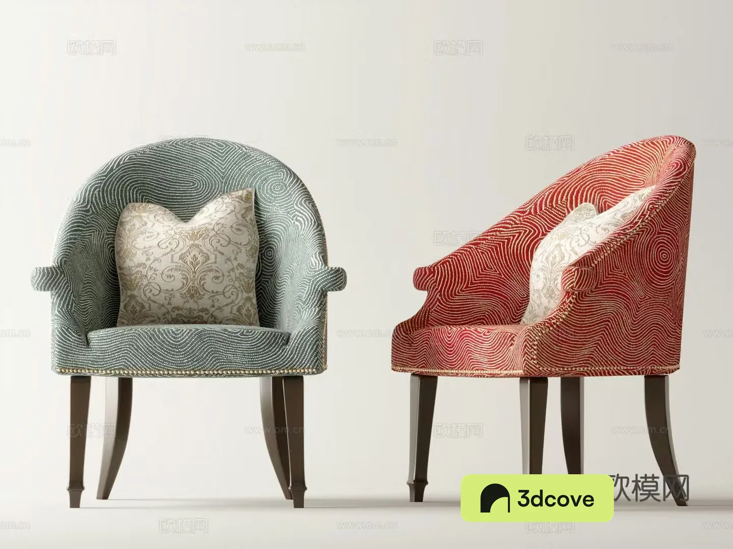 Simple European leisure chair dining chair single chair