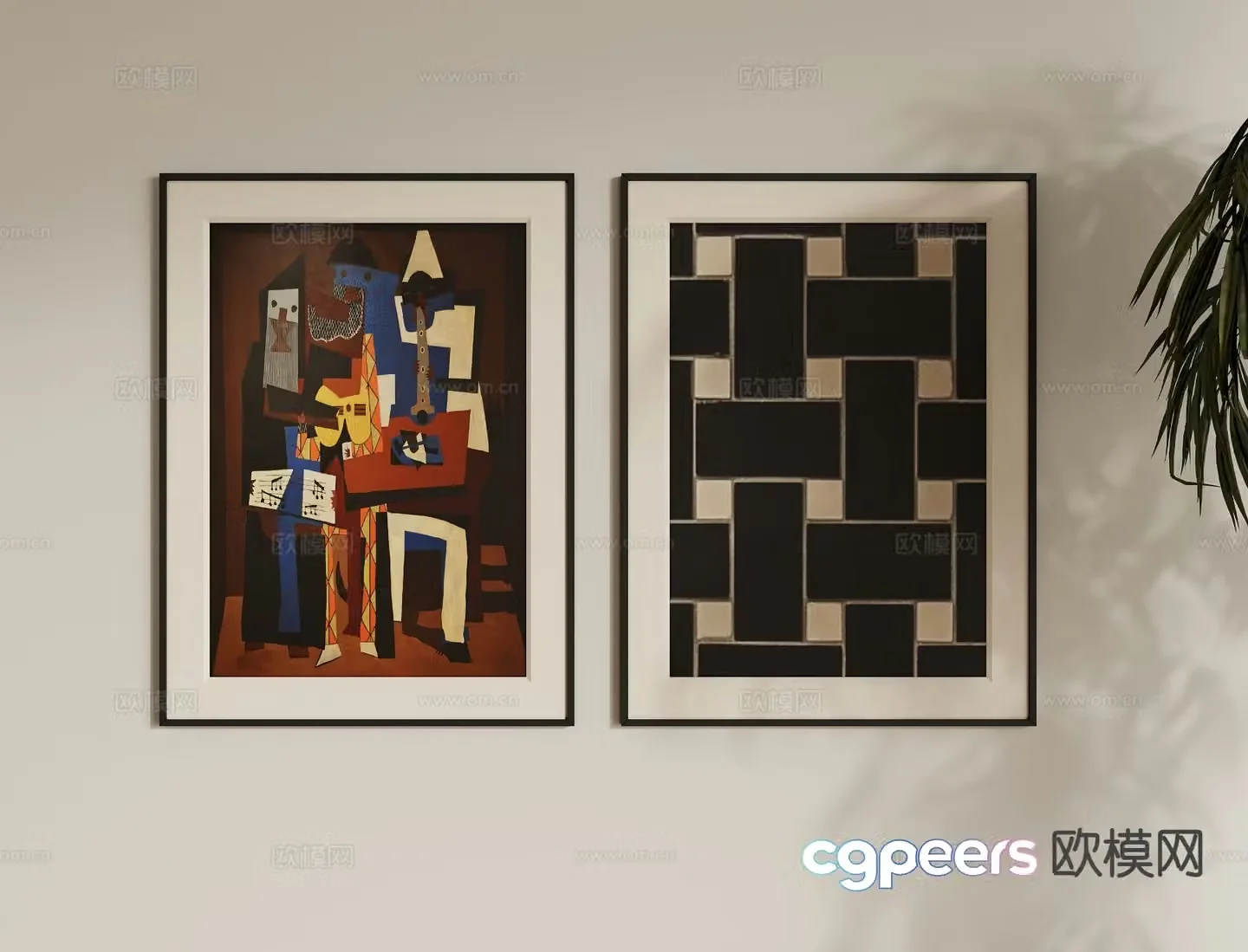 Decorative painting art painting hanging painting 3d model