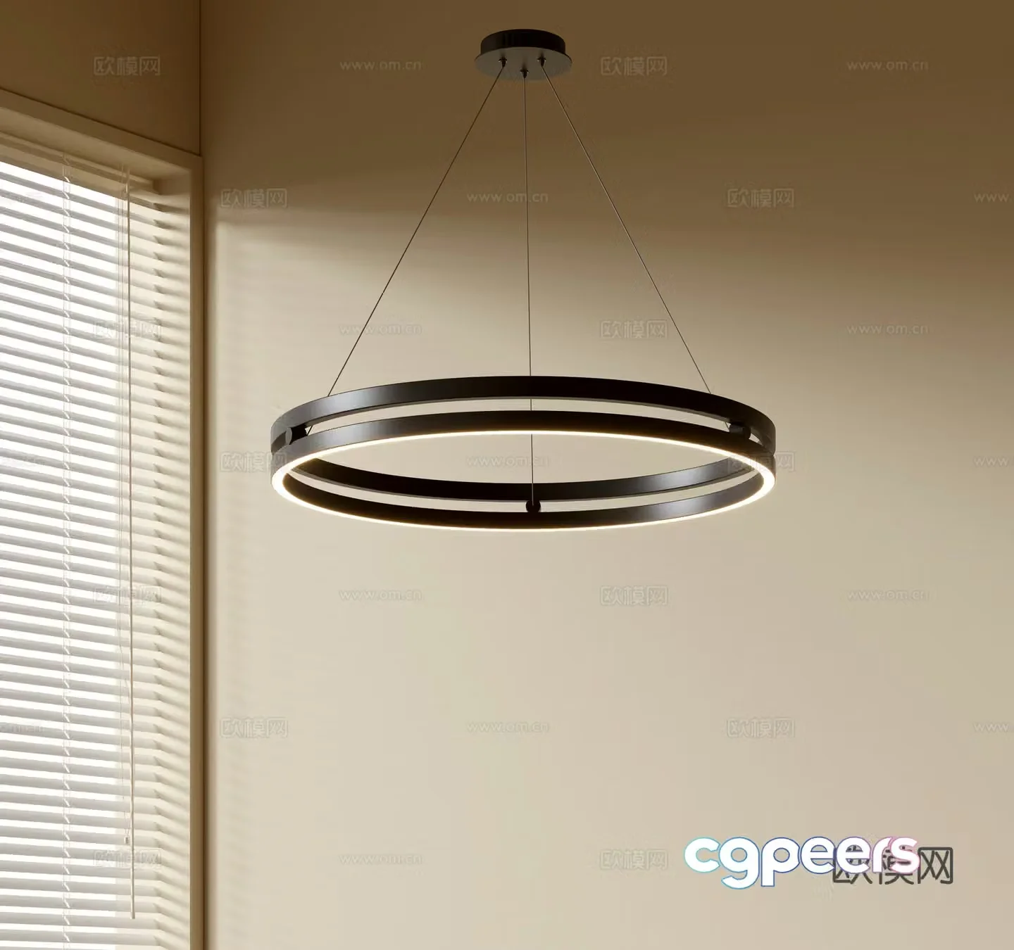 Modern simple chandeliers Nordic style chandeliers Mediterranean style chandeliers Study lamp combination Restaurant lamp 3D model