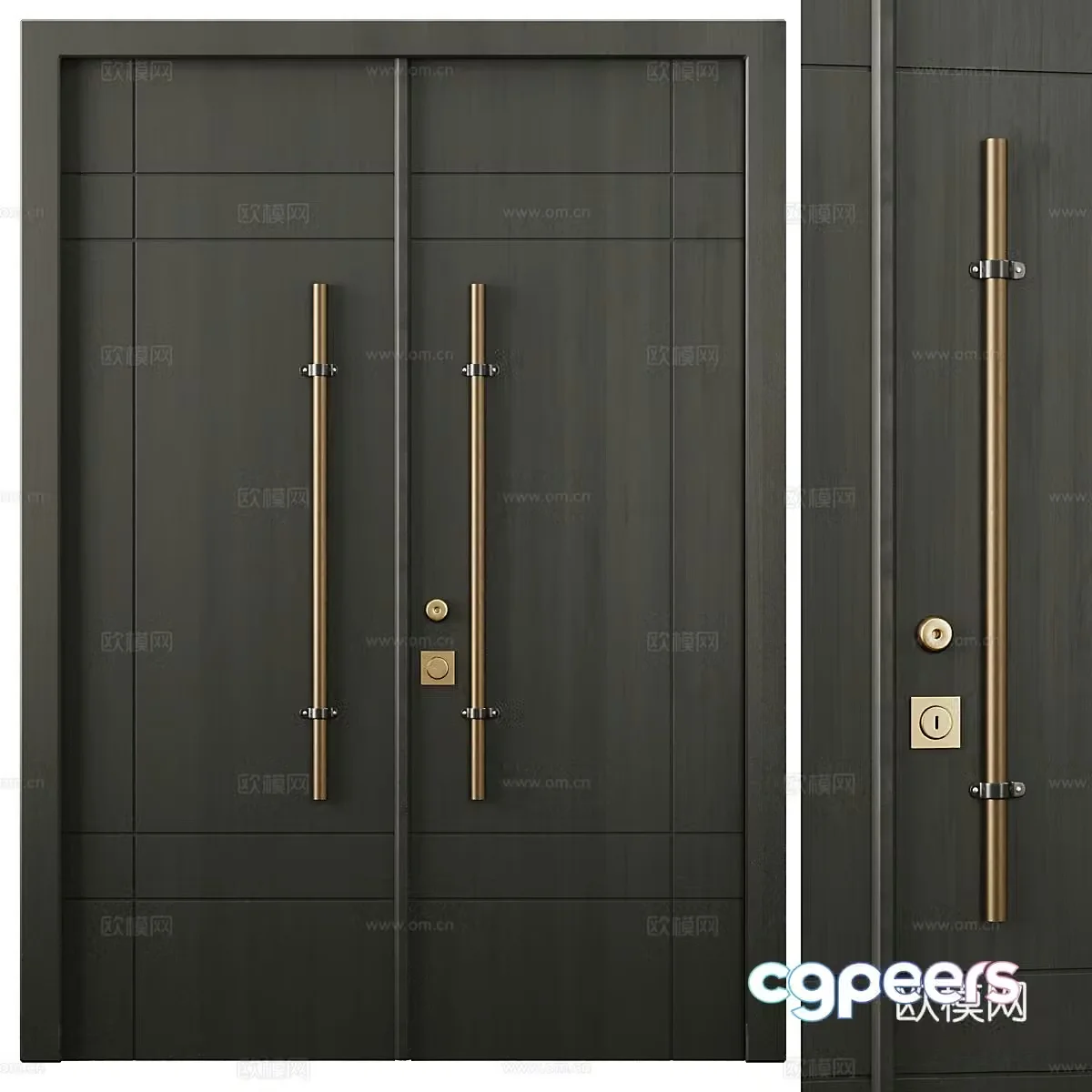 Double-opening door Swing door 3D model