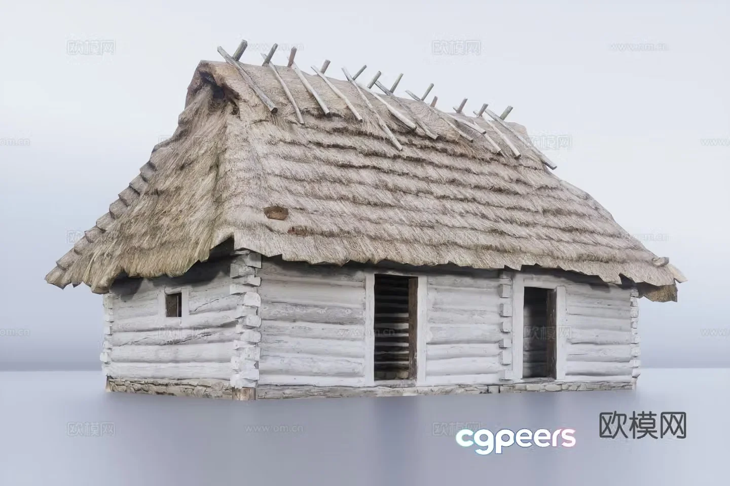 Log house exterior 3d model