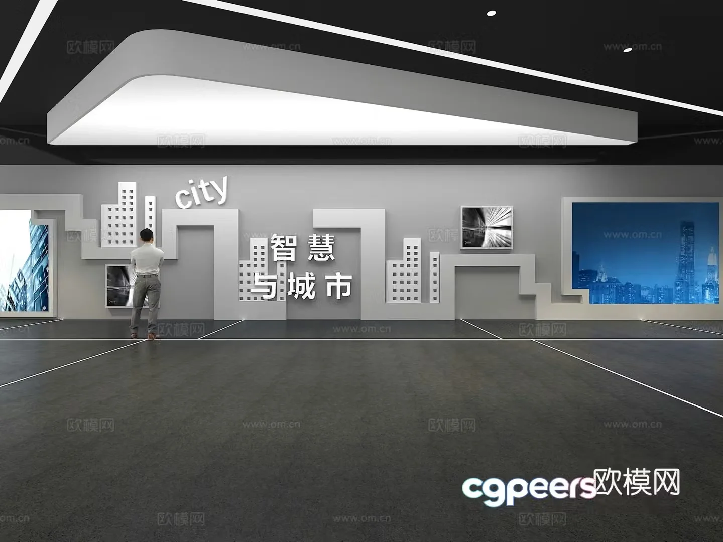 Cultural Wall Corporate Culture Wall Display Wall Smart City Exhibition Hall Campus Culture 3D Model