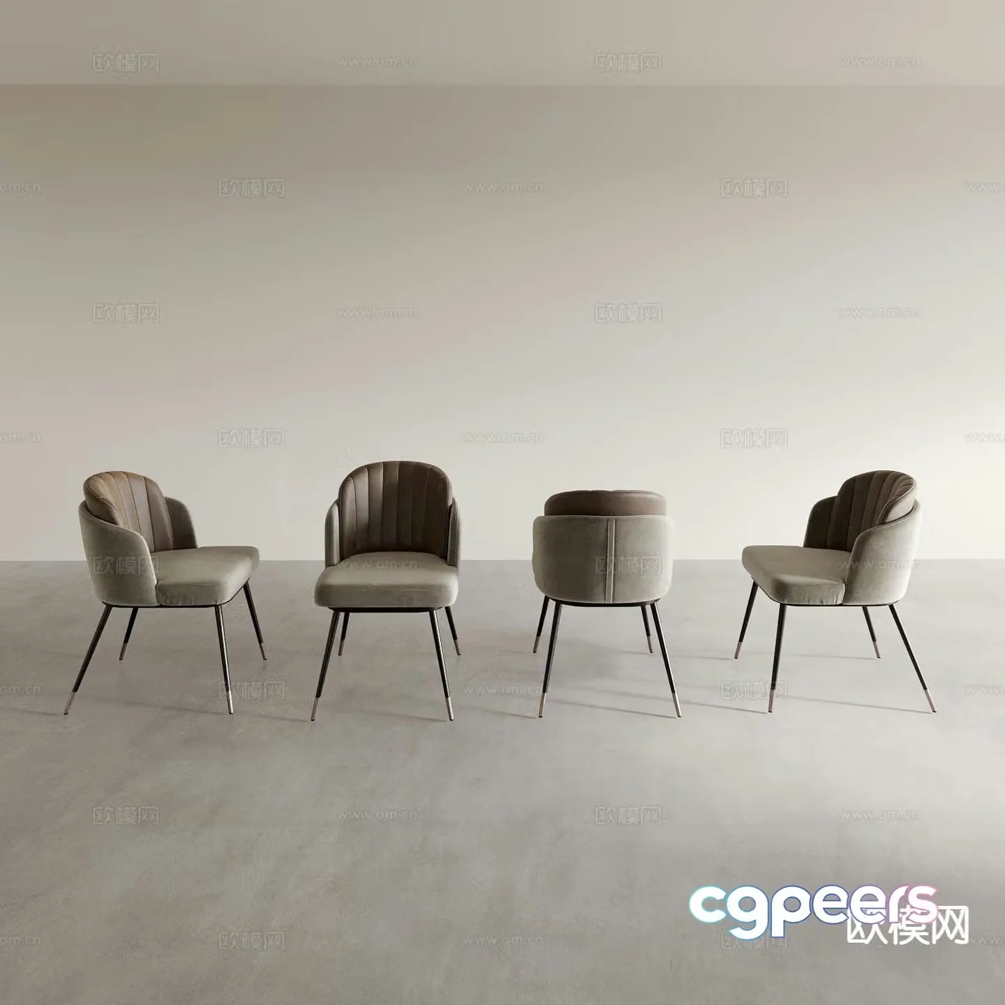 Modern chair dining chair 3d model