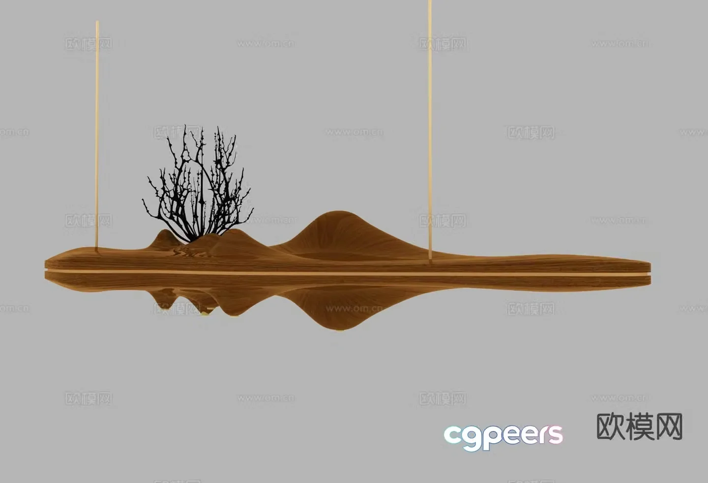 New Chinese style chandelier Zen chandelier 3d model