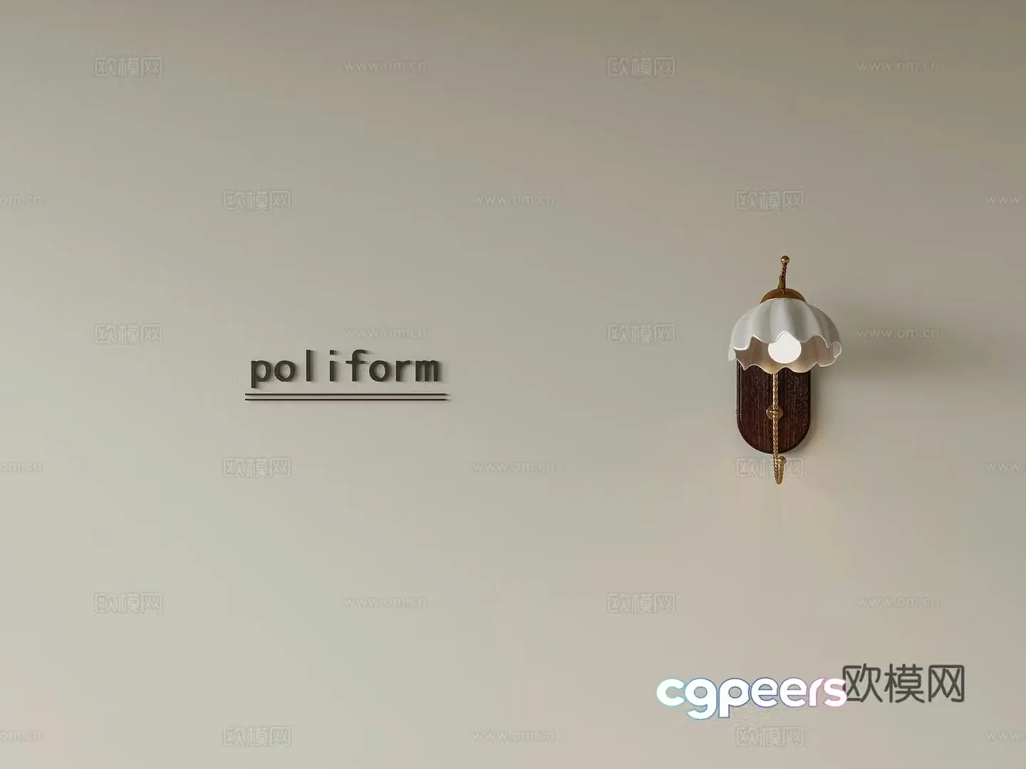 Middle-aged style wall lamp decorative wall lamp 3d model