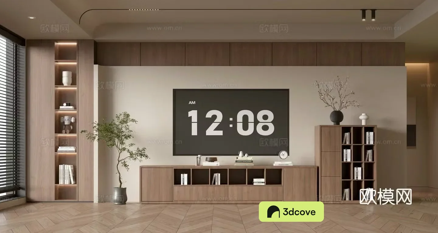 Wasabi TV background wall 3d model