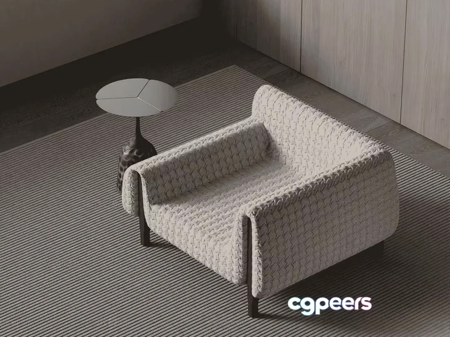 Modern Living Room 3D Model – 15390 – VRAY Render