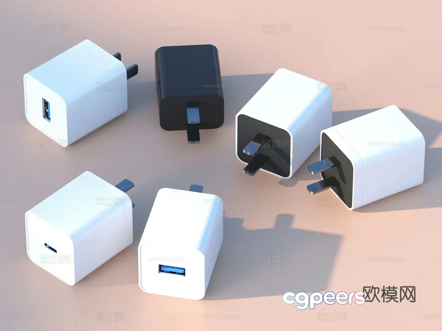 Charging head Charger Mobile phone charging head 3D model