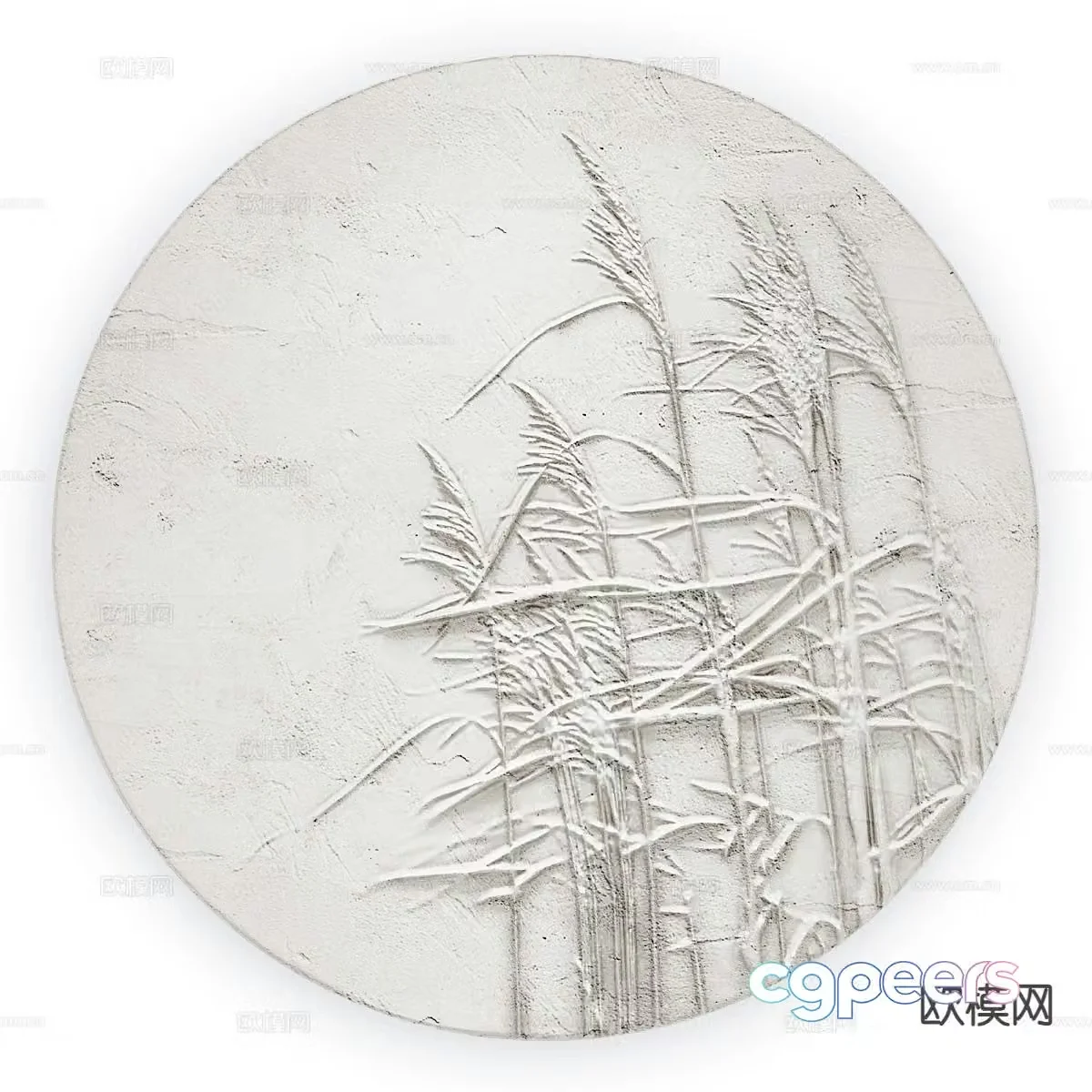 Simple wall decoration three-dimensional painting 3D model