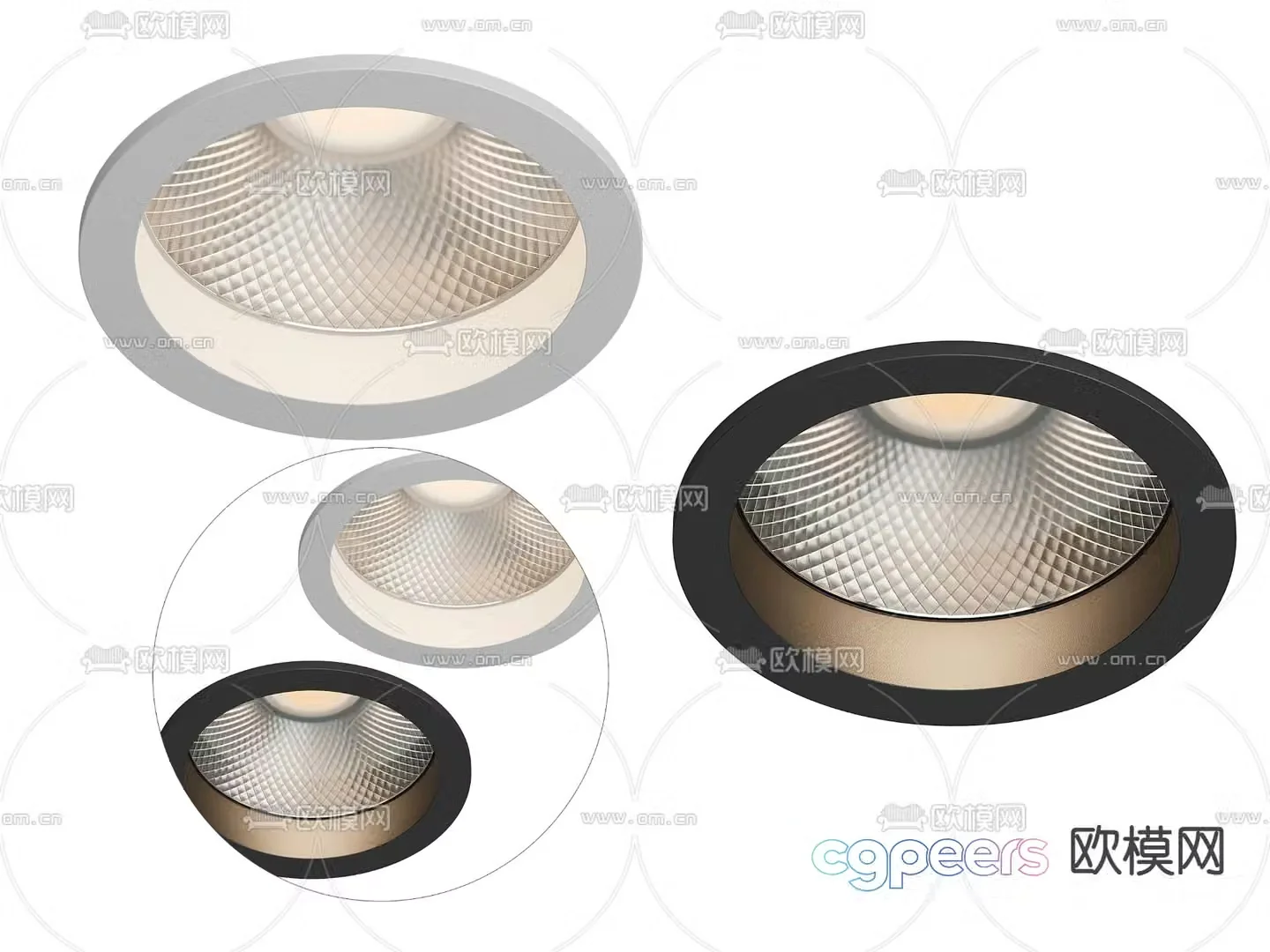 Simple downlight spotlight 3d model