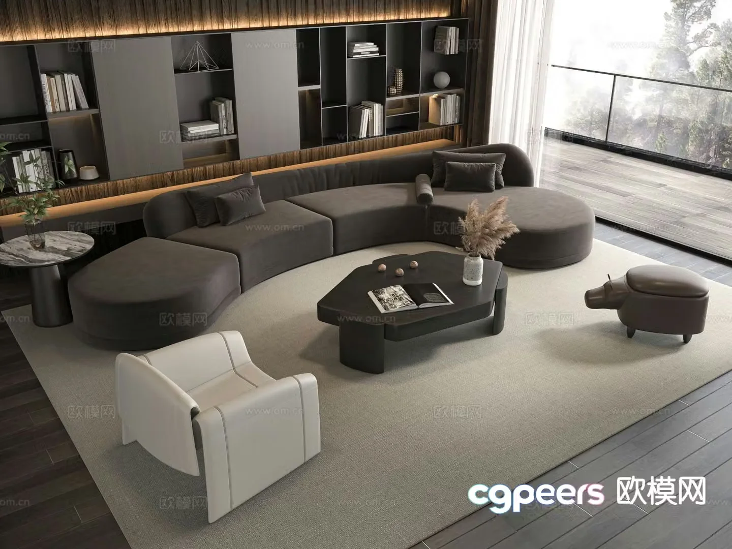 Modern sofa set 3d model