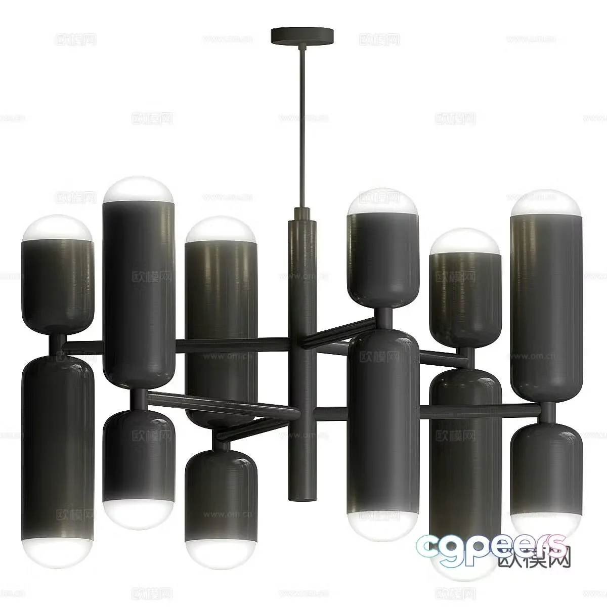 Modern Italian multi-head decorative chandelier 3d model