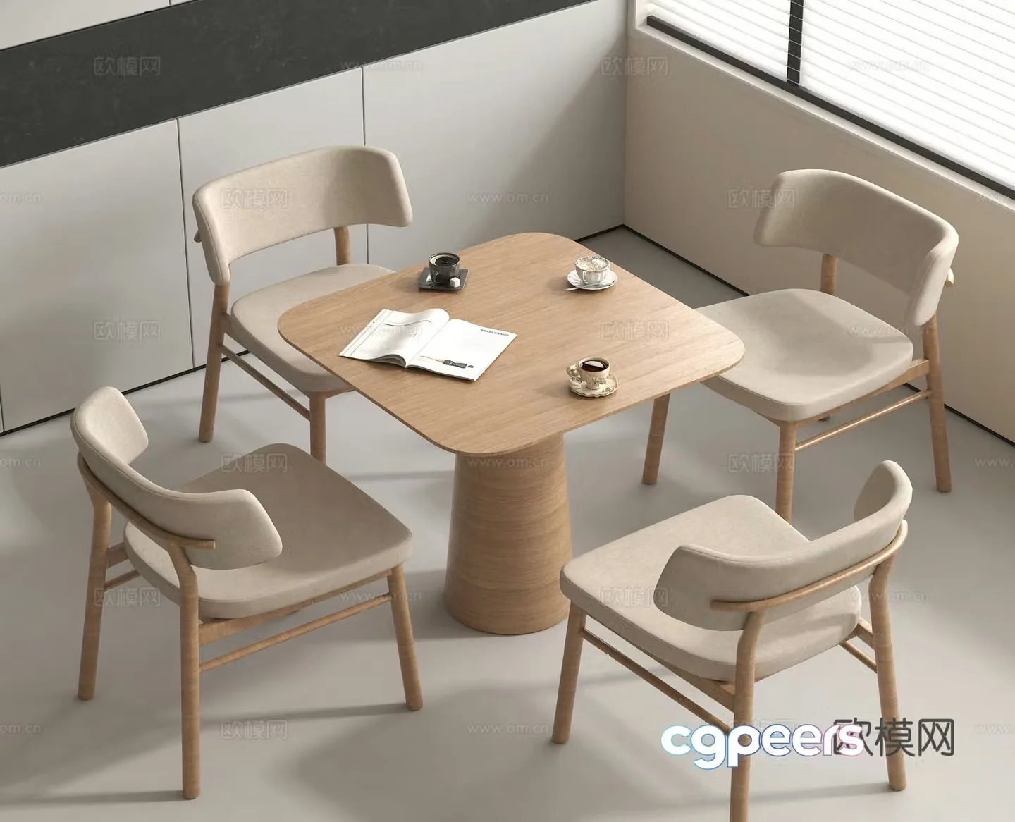 Leisure table and chairs coffee table and chairs negotiation table and chairs dining table and chairs 3D model