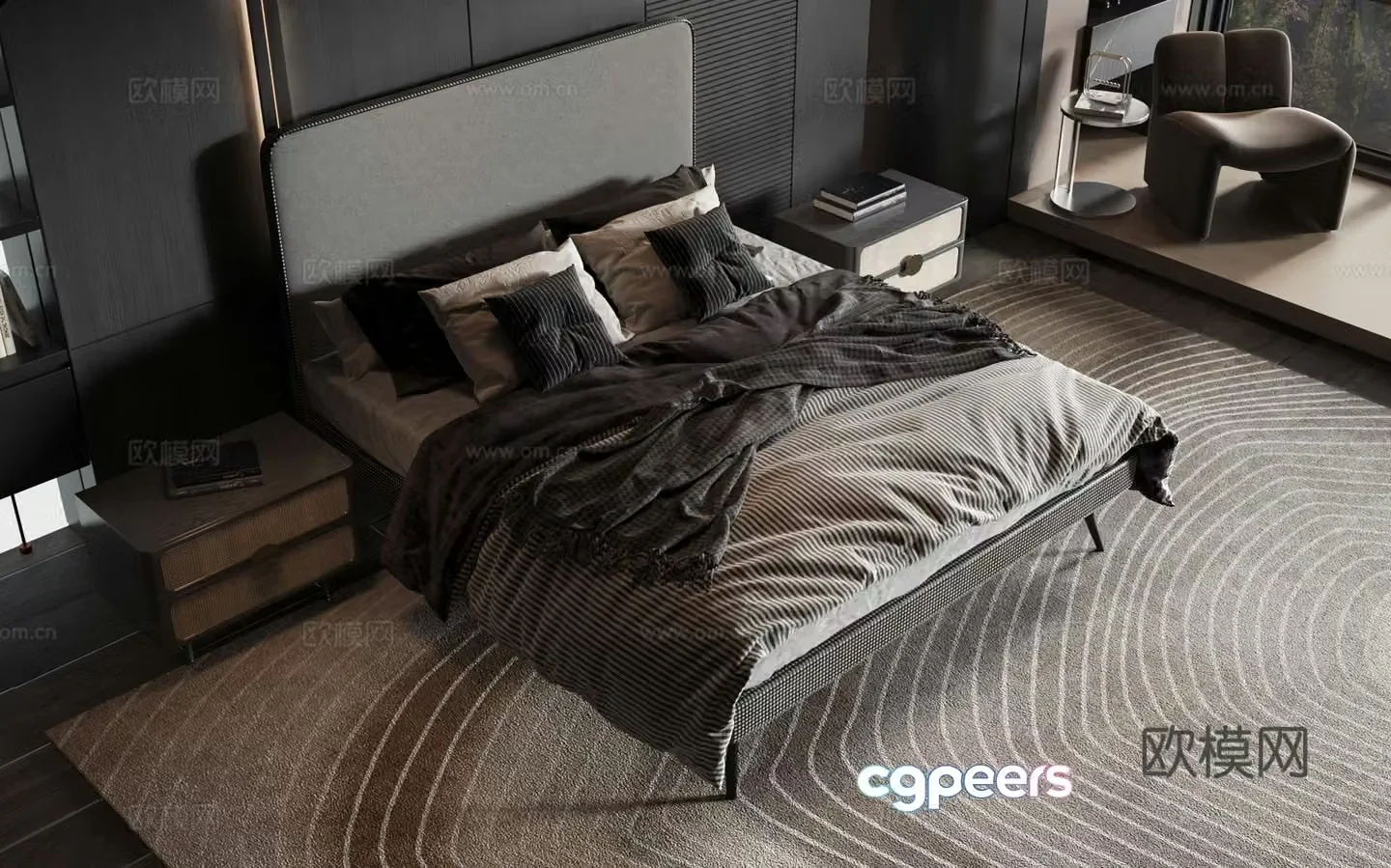 Modern style product bed 3d model