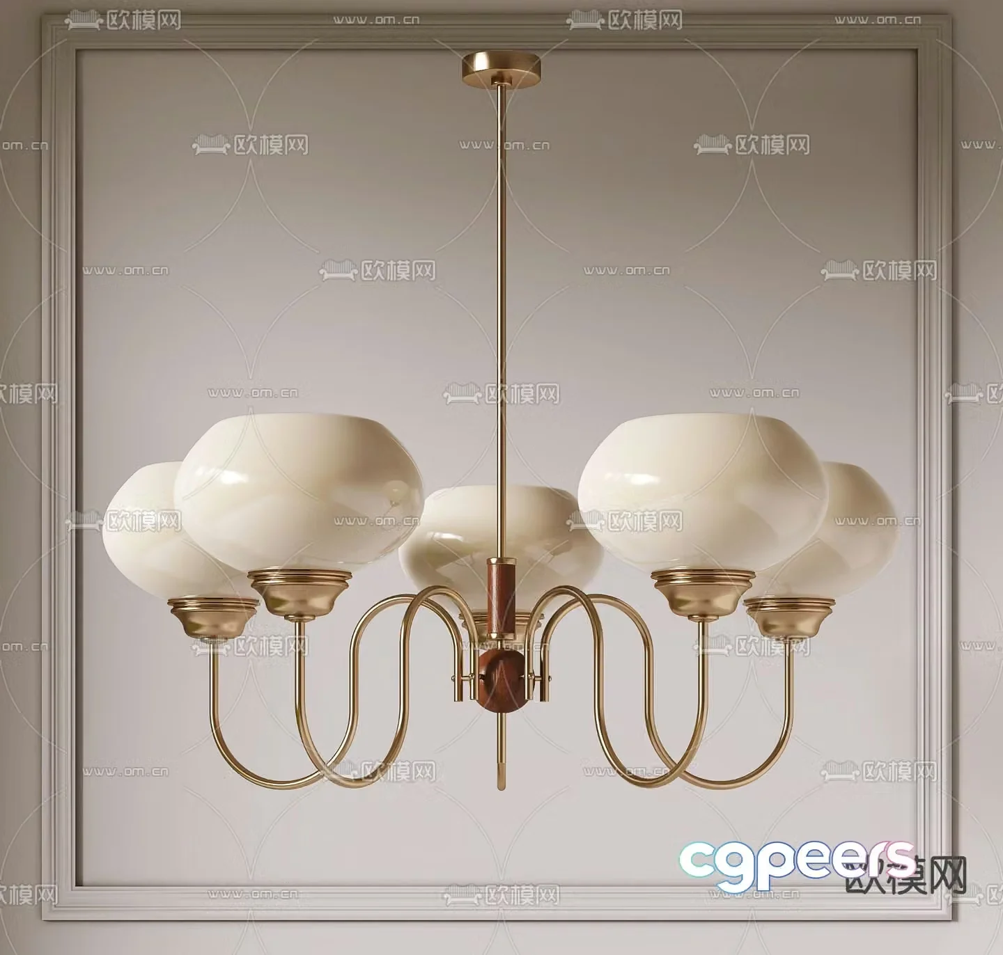 French chandelier hall chandelier 3d model