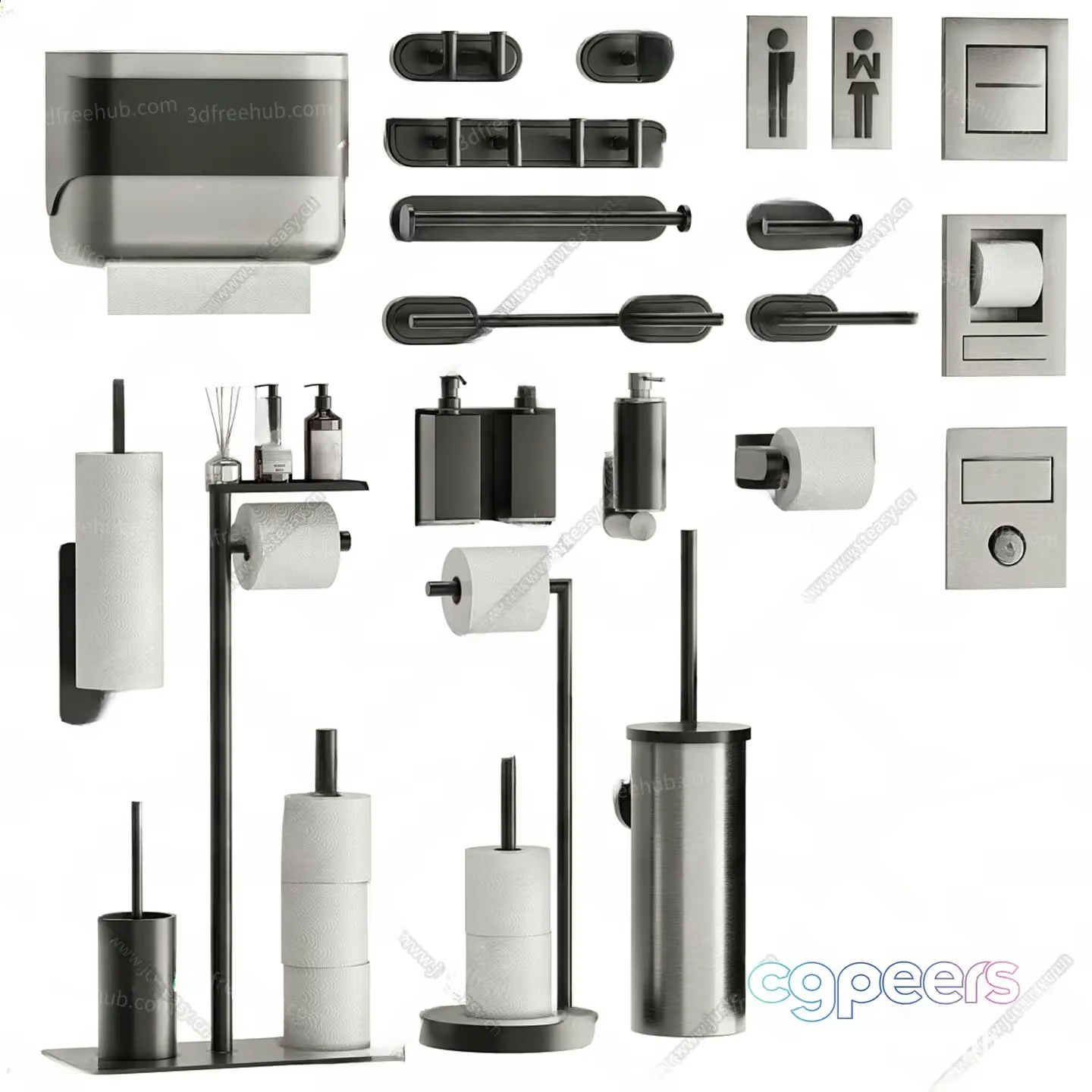 Modern Bathroom Fixtures 3D Model – 22397 – VRAY Render
