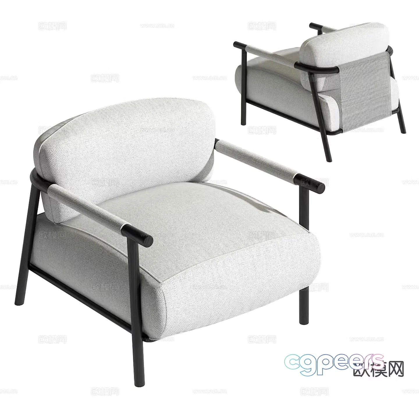 Modern single sofa 3d model