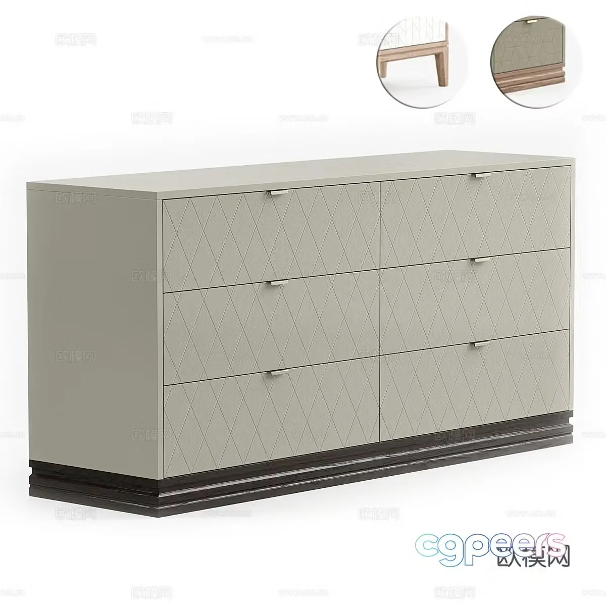 Modern entryway cabinet 3d model