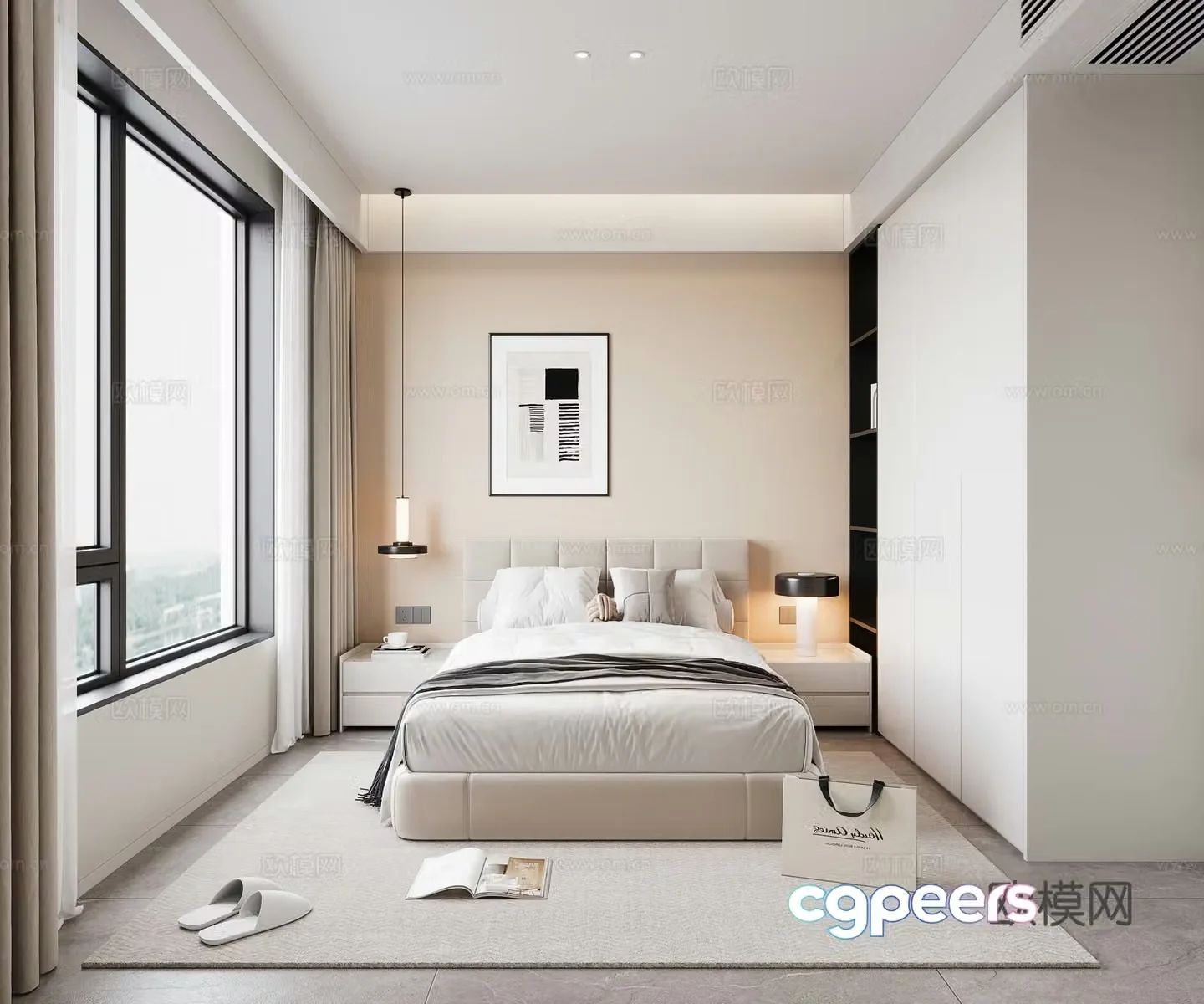 Modern bedroom 3d model