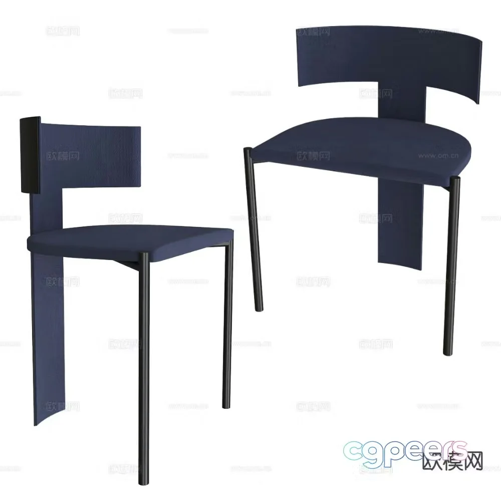 BAXTER dining chair single chair 3d model