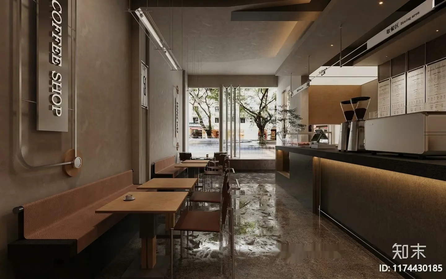 Modern Coffee Shop 3D Model – 2059 – CORONA Render