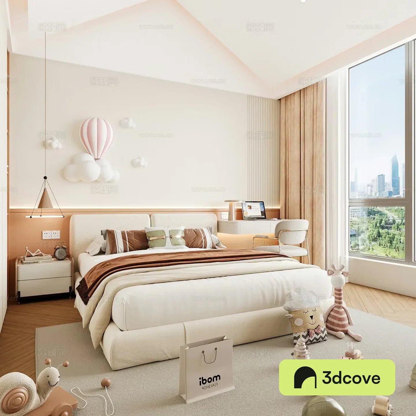 Modern children’s room boy’s room girl’s room children’s bed children’s wardrobe children’s desk