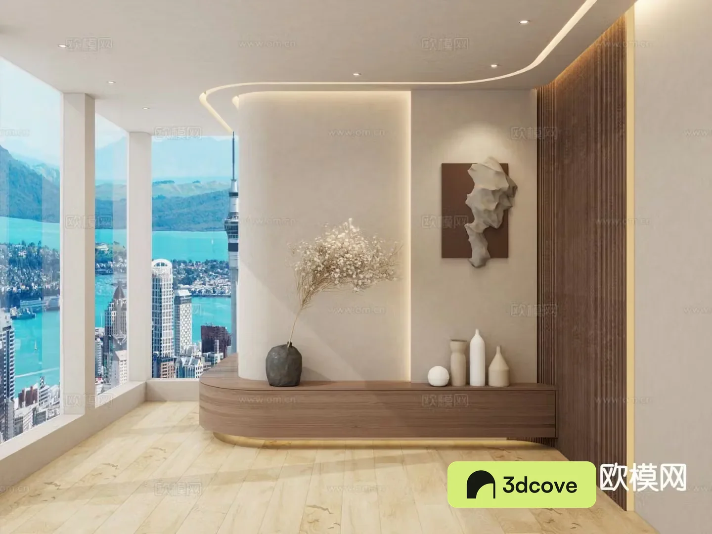 New Chinese style entrance hall welcome wall entrance hall aisle