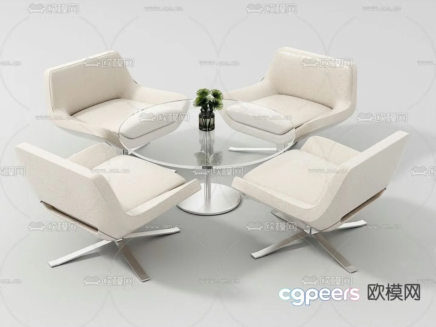 Leisure tables and chairs Negotiation tables and chairs 3d model