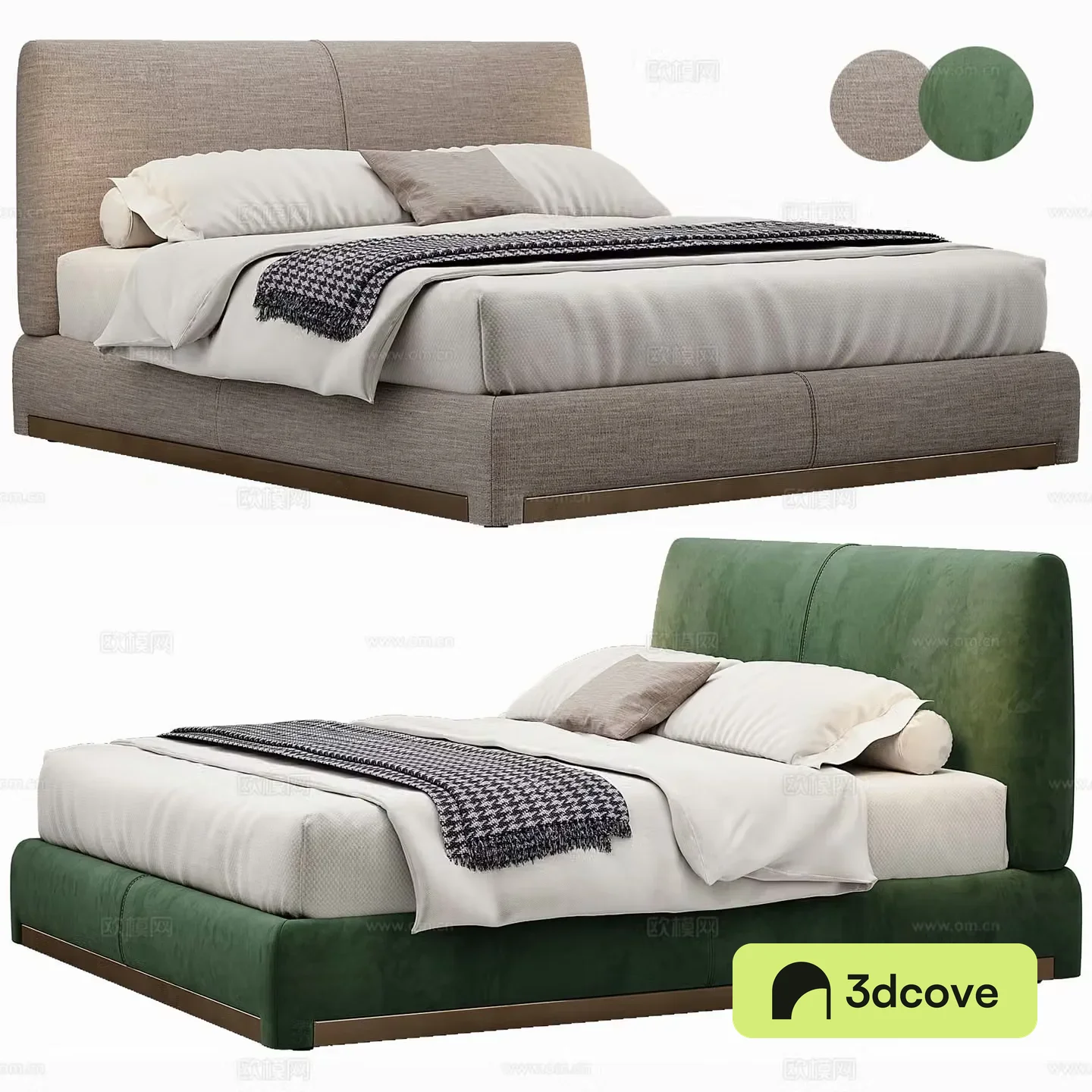 Modern fabric double bed bedding mattress pillow