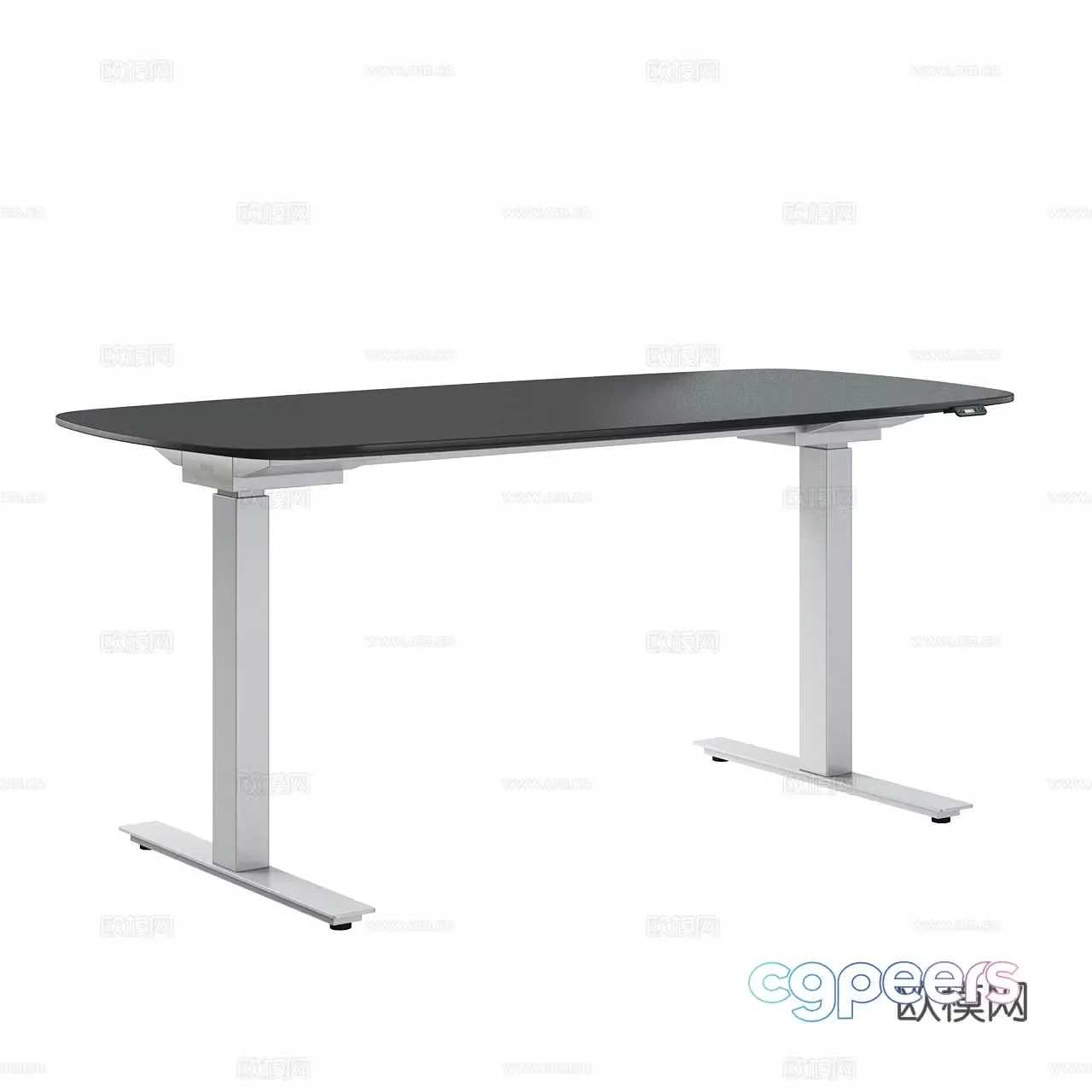 Knoll Minimalist Office Desk Workbench Lifting Table Adjustable Office Desk 3D Model