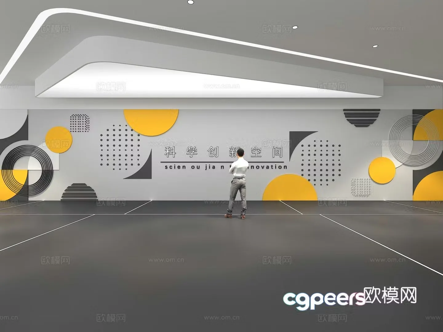 Cultural wall Corporate culture wall Classroom Theme wall Exhibition hall Campus culture Corridor 3D model