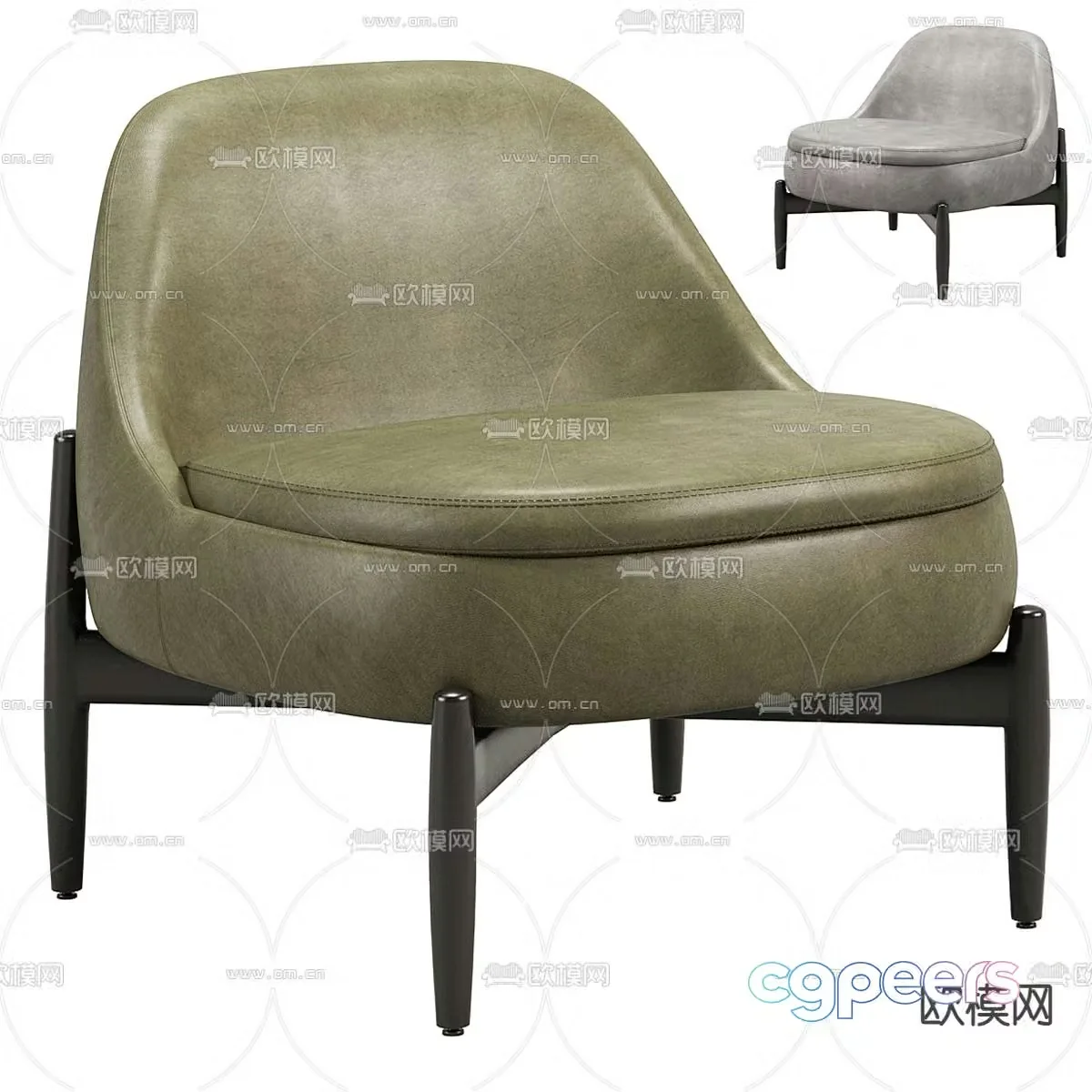 Modern Sendai sofa chair 3d model