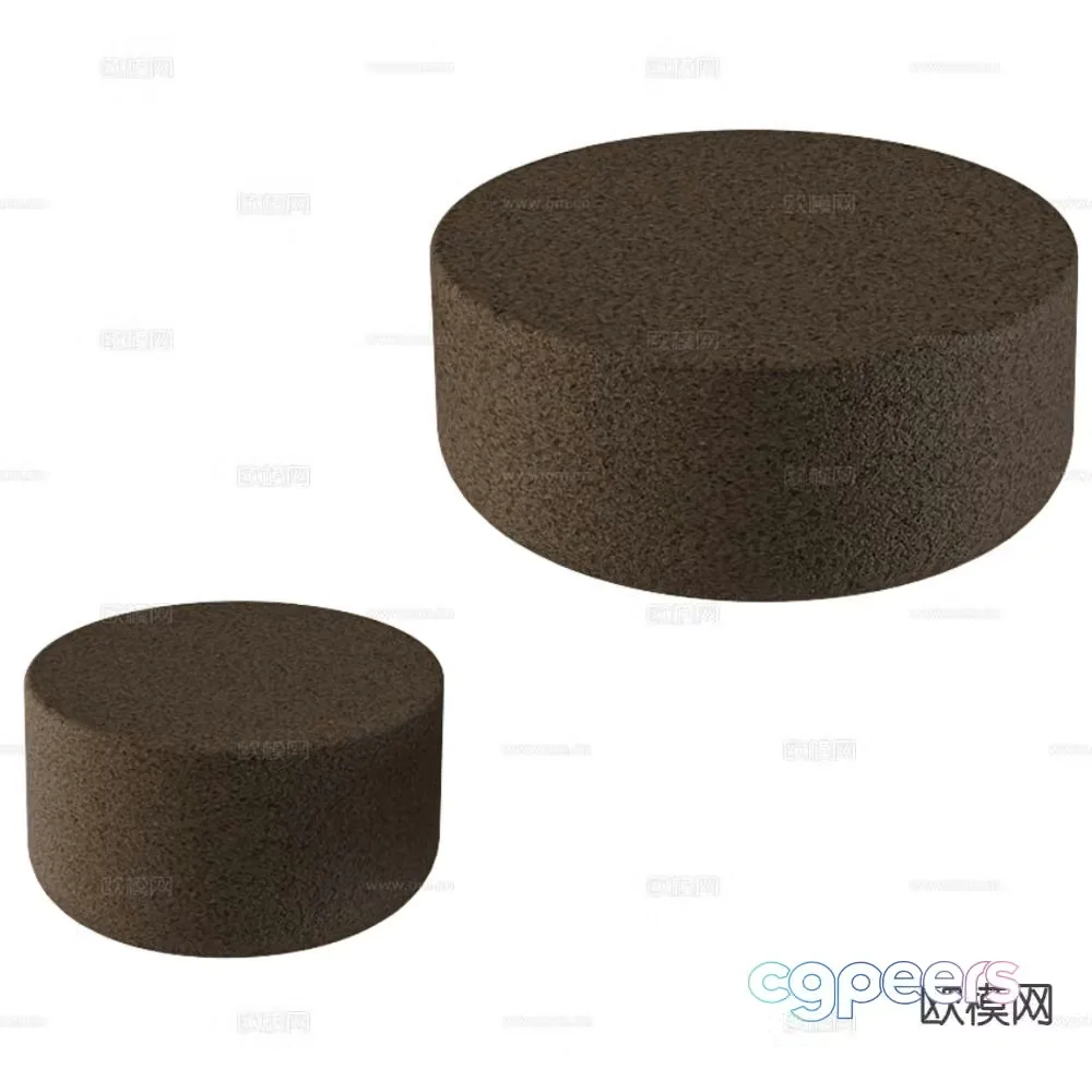 Greenmood sofa stool round stool low stool 3d model