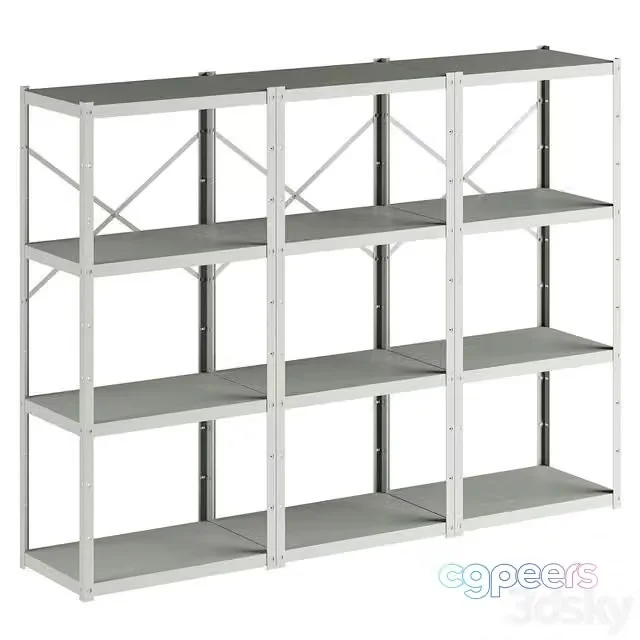 3ds Max Free – IKEA Shelving unit BROR, 495.161.44