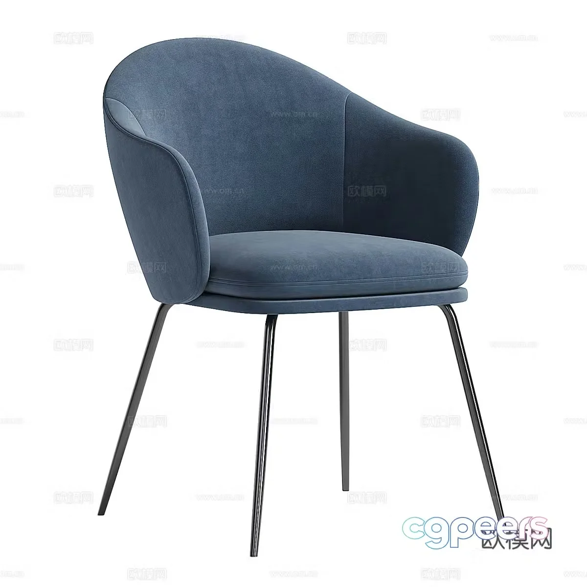 Modern Italian minimalist Echo chair 3d model