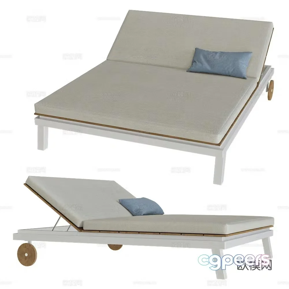 Braid outdoor lounge chair outdoor sofa bed 3d model